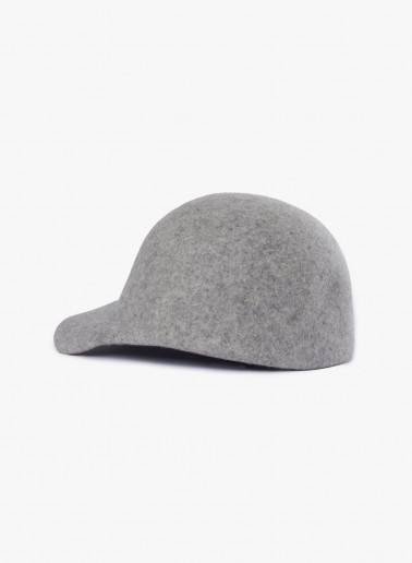 Light grey wool felt baseball hat