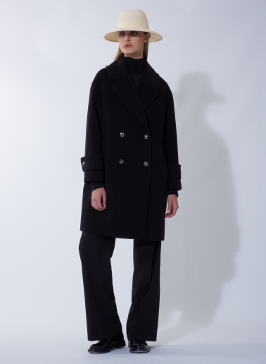 White wool felt asymmetric fedora hat