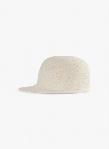 White straw baseball hat