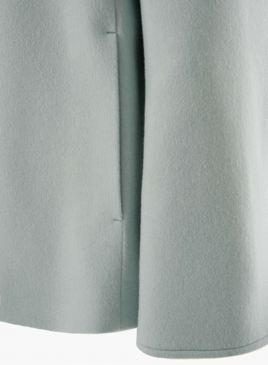 Light blue pure wool jacket with high collar