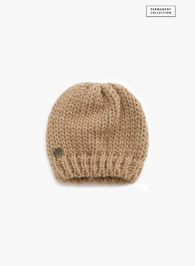 Camel knitted hat