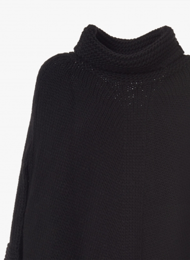 Black knitted cape