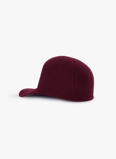 Burgundy wool felt baseball hat