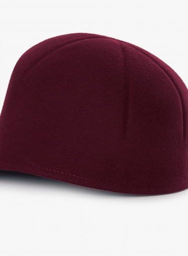 Burgundy wool felt baseball hat