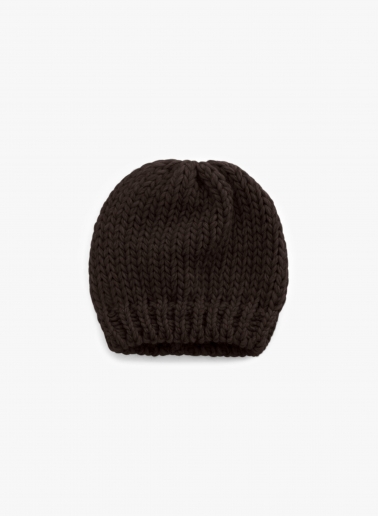 Brown knitted hat