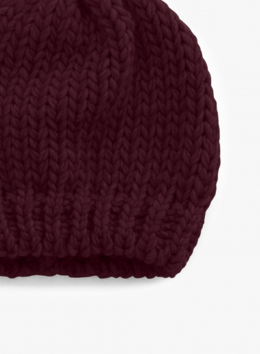 Burgundy knitted hat