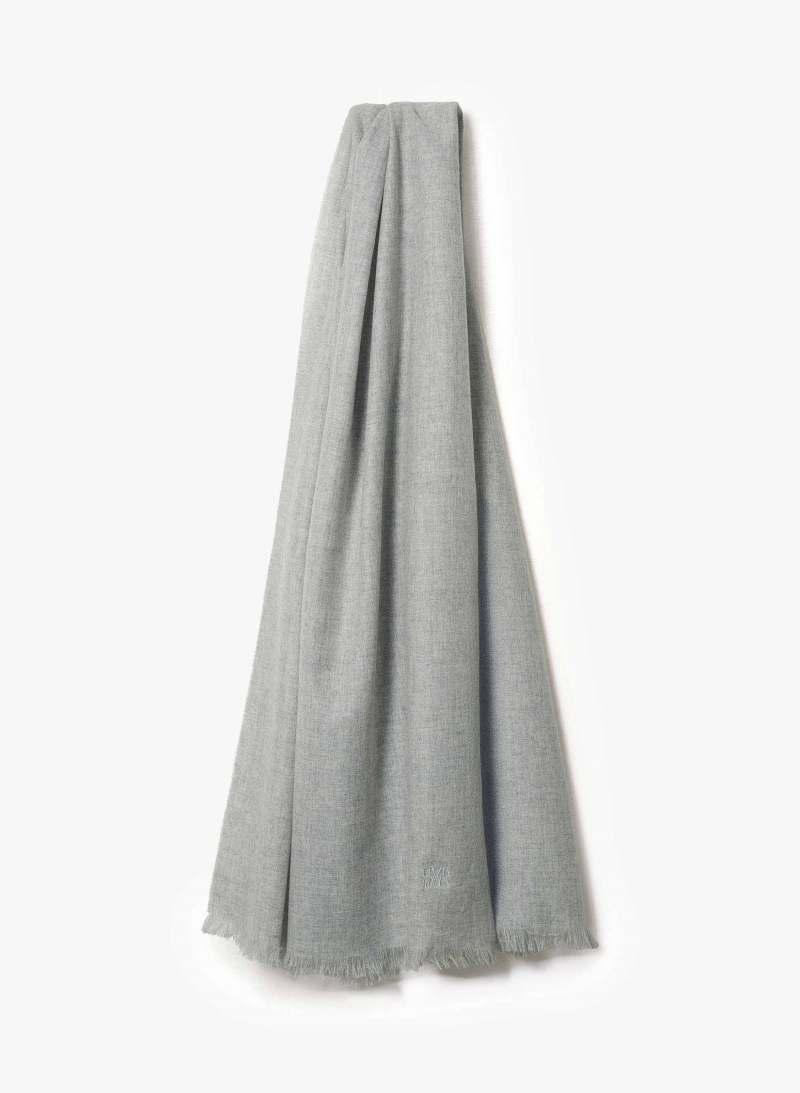 Maxi grey cashmere scarf | Cinzia Rocca