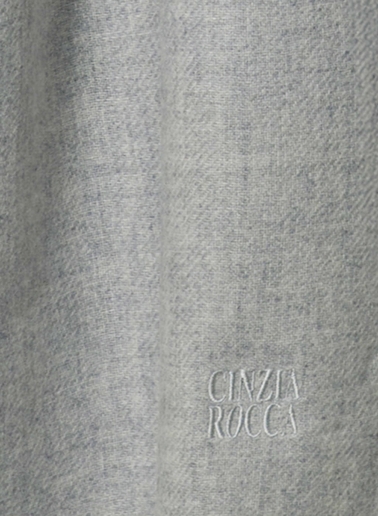 Maxi grey cashmere scarf