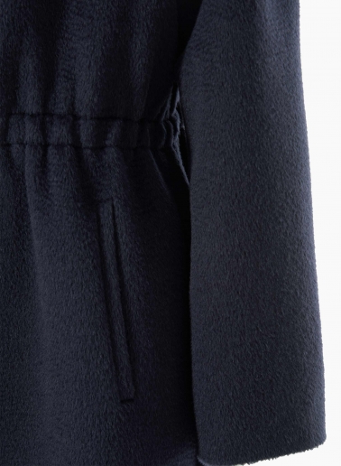 Blue alpaca and wool parka
