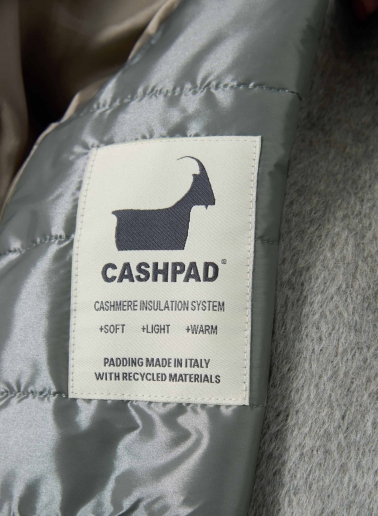 Grey alpaca and wool parka