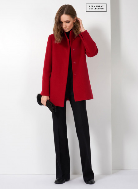 cashmere red short coat - Cinzia Rocca