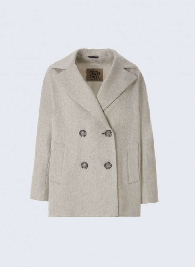 Cashmere and wool grey double breasted 