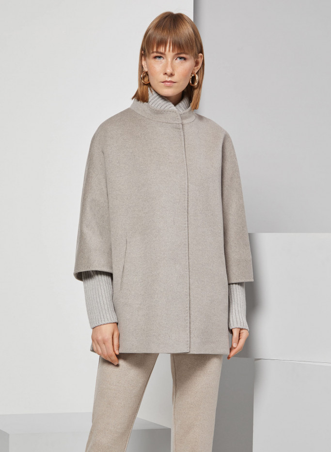 Short wool coat with knit details - Cinzia Rocca