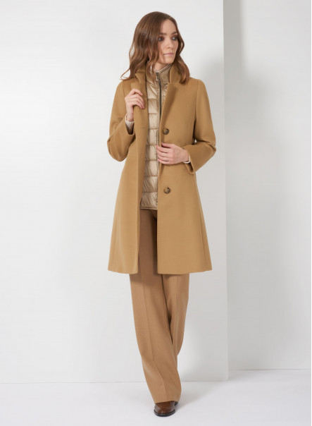 Wool coat with nylon bib - Cinzia Rocca