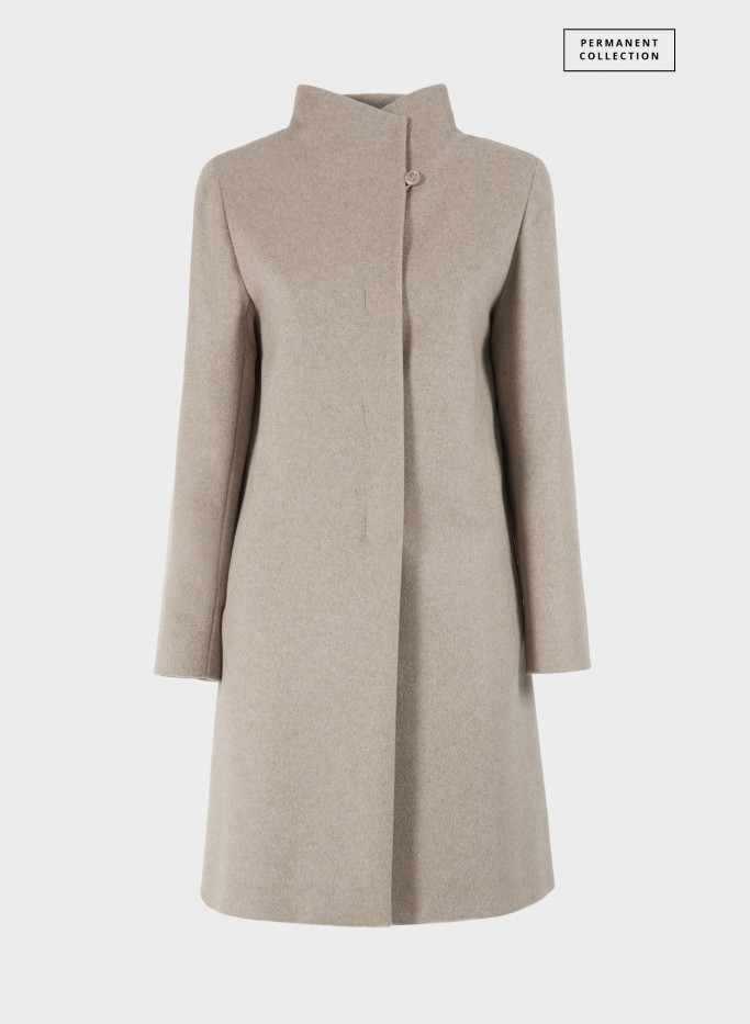 Cashmere coat with high stand collar - Cinzia Rocca