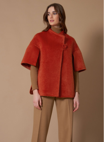 Pedro del Hierro Cape and poncho discount 70% WOMEN FASHION Coats Knitted Red M 