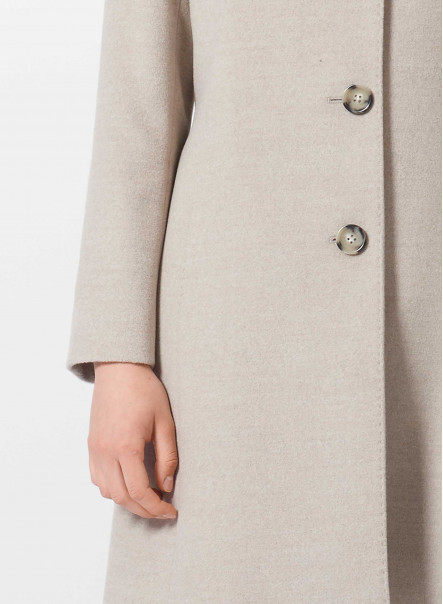 Cacha wool coat with nylon bib