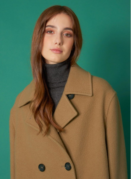 Belted Short Wrap Pea Coat - Ready-to-Wear 1A99KC