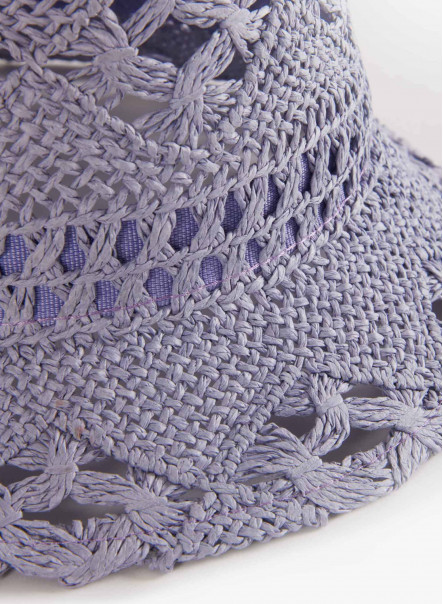 Gondolier lilac color openwork hat