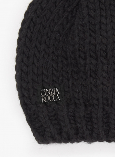 Black knitted hat