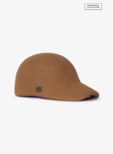 Camel wool felt baseball hat