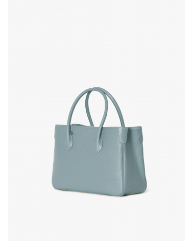 Light blue Tote bag in genuine leather | Cinzia Rocca