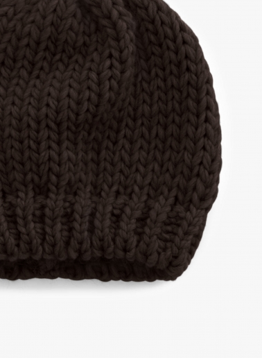 Brown knitted hat