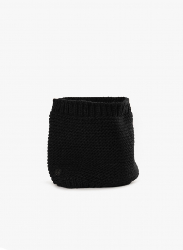 Black knitted neck warmer