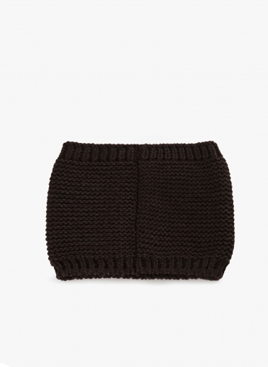Brown knitted neck warmer