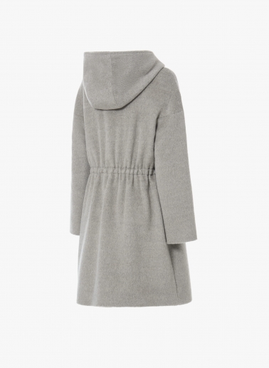 Grey alpaca and wool parka