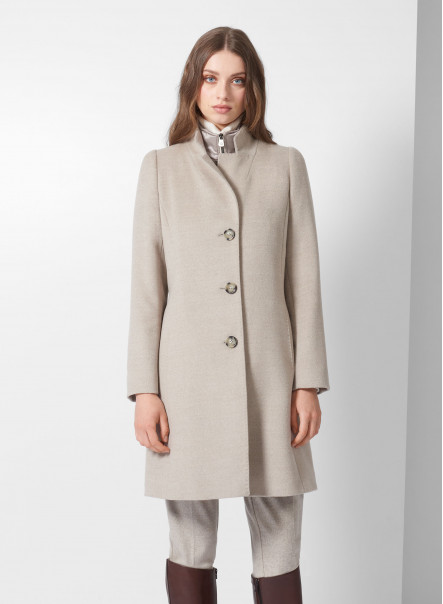 Cacha wool coat with nylon insert