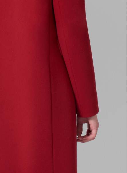 Wool and cashmere red coat