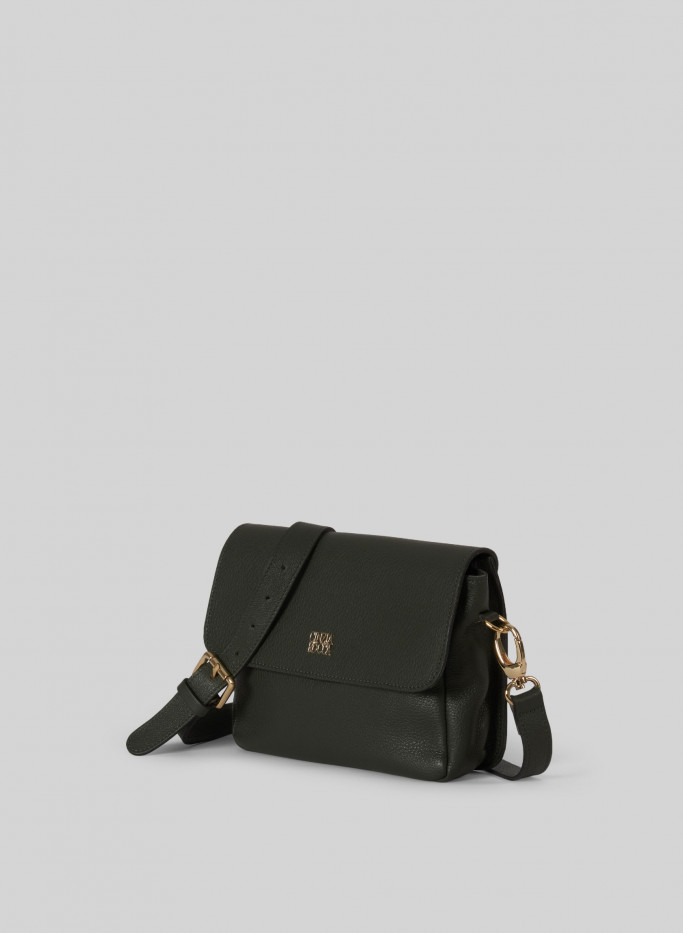 Cinzia Rocca Genuine Leather Crossbody Bag With Three Compartments