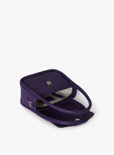 Purple crossbody phone bag in genuine leather | Cinzia Rocca