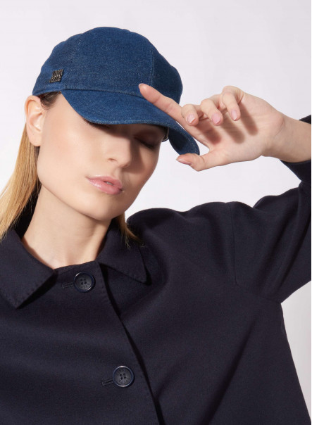Blue denim baseball hat