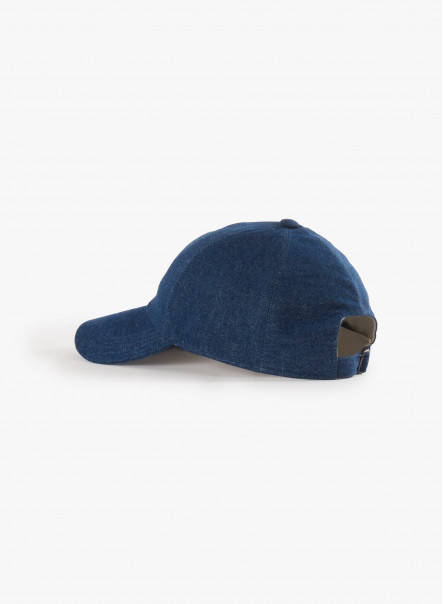 Blue denim baseball hat