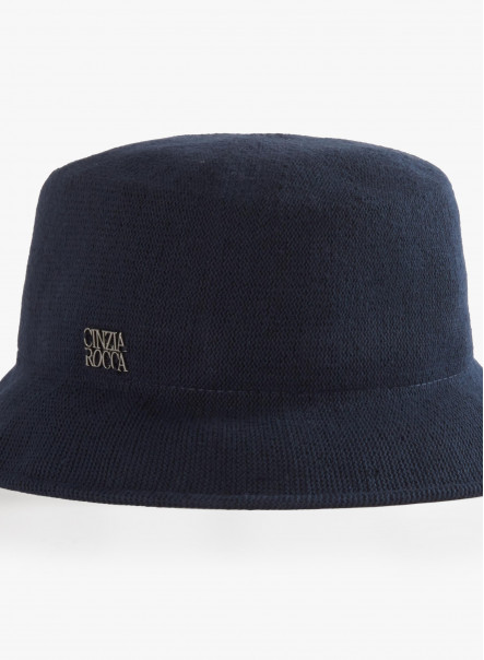 Blue cotton bucket hat