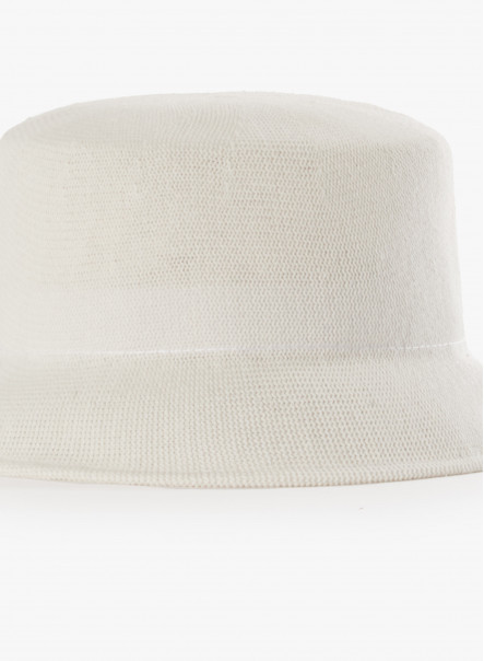 White cotton bucket hat
