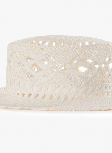 Gondolier white openwork hat