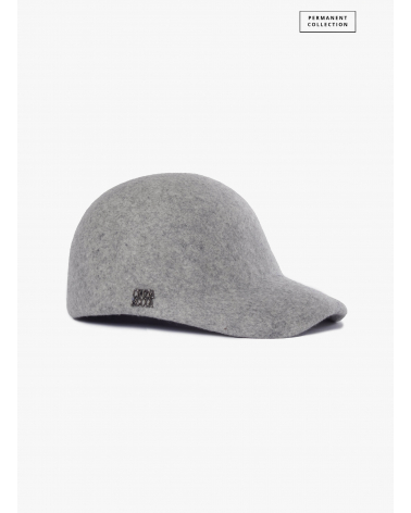 NWT Light Grey Felt (Wool) Hat Montique H-60 Fedora Hat Grey - Light Felt Snap Brim 1/2 inches main image 4